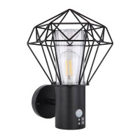 Horace Außenleuchte Edelstahl Schwarz, 1X E27 Led 2