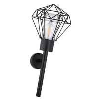 Horace Außenleuchte Edelstahl Schwarz, 1X E27 Led 2