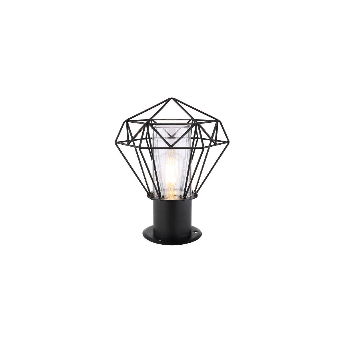 Horace Außenleuchte Edelstahl Schwarz, 1X E27 Led