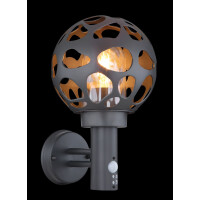 Globo 31805S Hilario Außenleuchte Edelstahl Anthrazit,