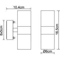 Globo 3201-2L Style Außenleuchte Edelstahl, 2X Gu10 Le