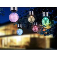 Globo 33058 Solar Solarleuchte Edelstahl, Rgb Led 3