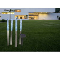 Globo 33247 Solar Solarleuchte Edelstahl, 4X Rgb Led 3