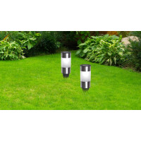 Globo 33254-3 Solarleuchte Edelstahl, 1Xled Solarleuchte Ede