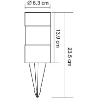 Globo 33254-3 Solarleuchte Edelstahl, 1Xled Solarleuchte Ede