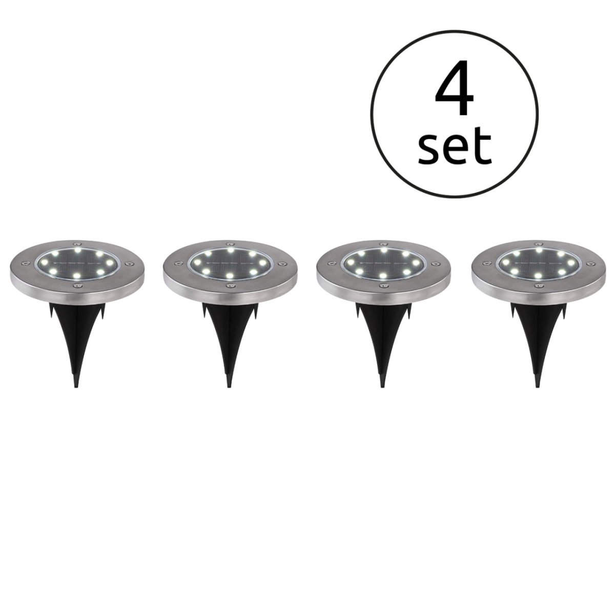 Solarleuchte Edelstahl, 8Xled Solarleuchte Edelstahl, 8X Led