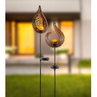 Globo 33530 Solarleuchte Metall Schwarz, 1Xled Solarleuchte 