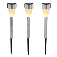 Solarleuchte Edelstahl, 3Xled Solarleuchte Edelstahl, 3X Led