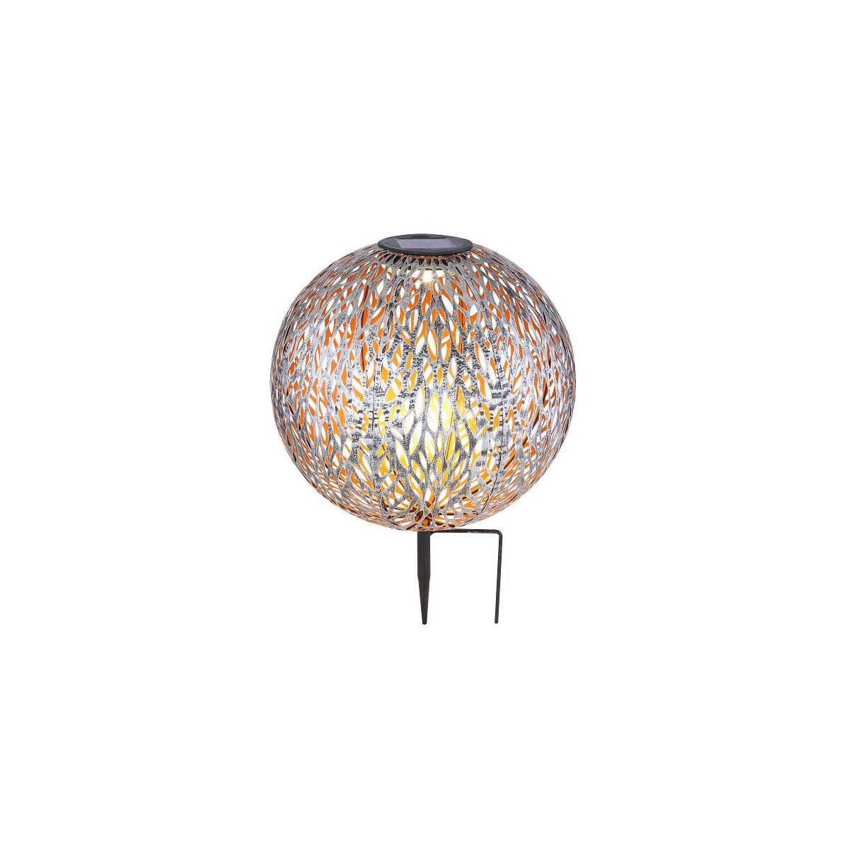 Solarleuchte Metall Silbergrau, 1Xled Solarleuchte Metall Silbergrau, Led