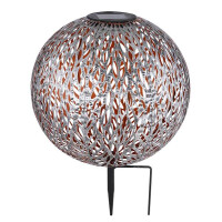 Solarleuchte Metall Silbergrau, 1Xled Solarleuchte Metall Si