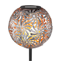 Globo 33632 Solarleuchte Metall Silbergrau, 1Xled Solarleuch
