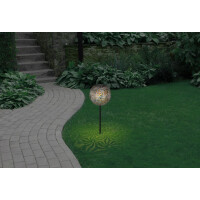 Globo 33632 Solarleuchte Metall Silbergrau, 1Xled Solarleuch