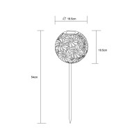 Globo 33632 Solarleuchte Metall Silbergrau, 1Xled Solarleuch