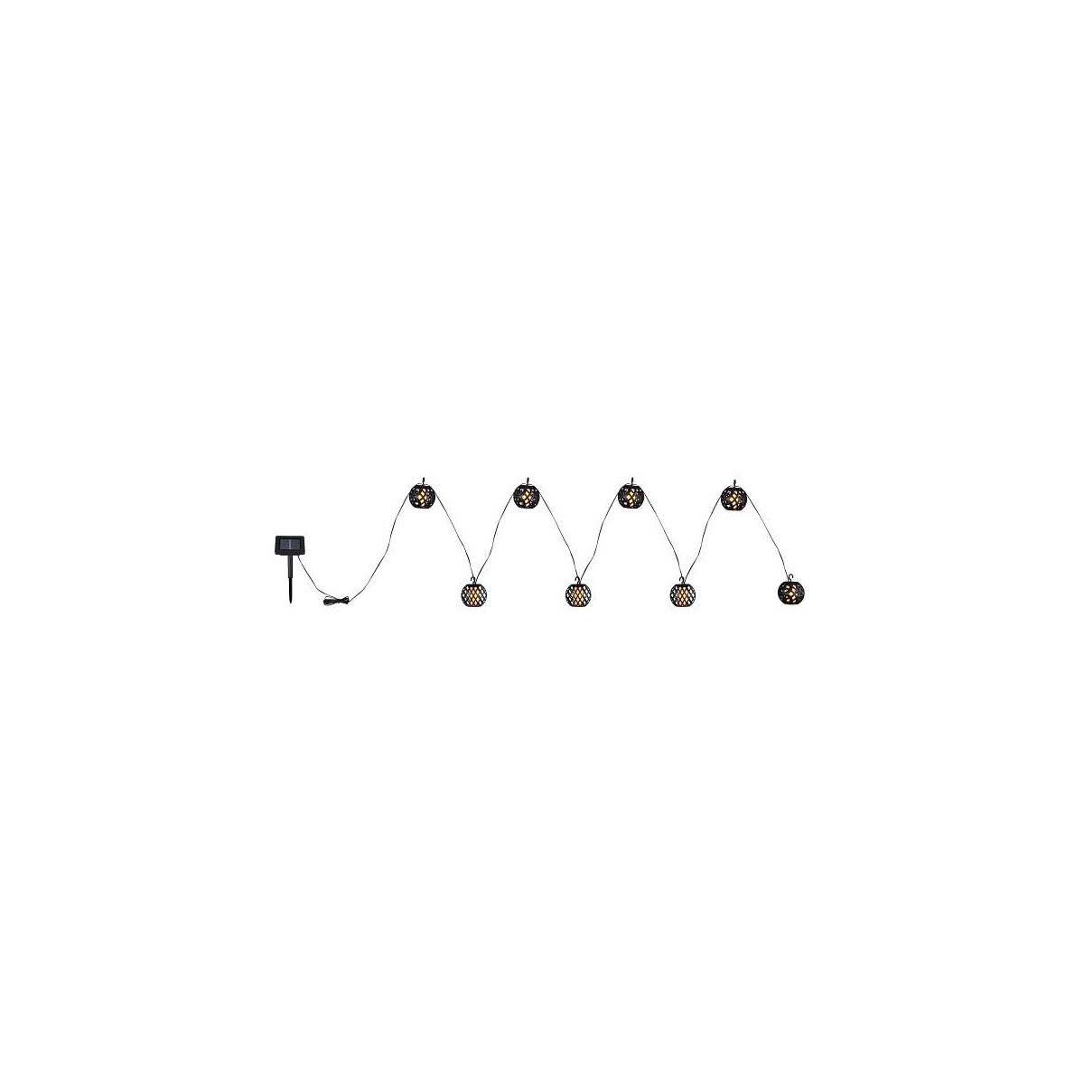 Solar-Lichterkette Kunststoff Schwarz, 98Xled Solar-Lichterkette Kunststoff Schwarz, 98X Led