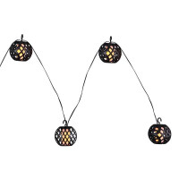 Solar-Lichterkette Kunststoff Schwarz, 98Xled Solar-Lichterk
