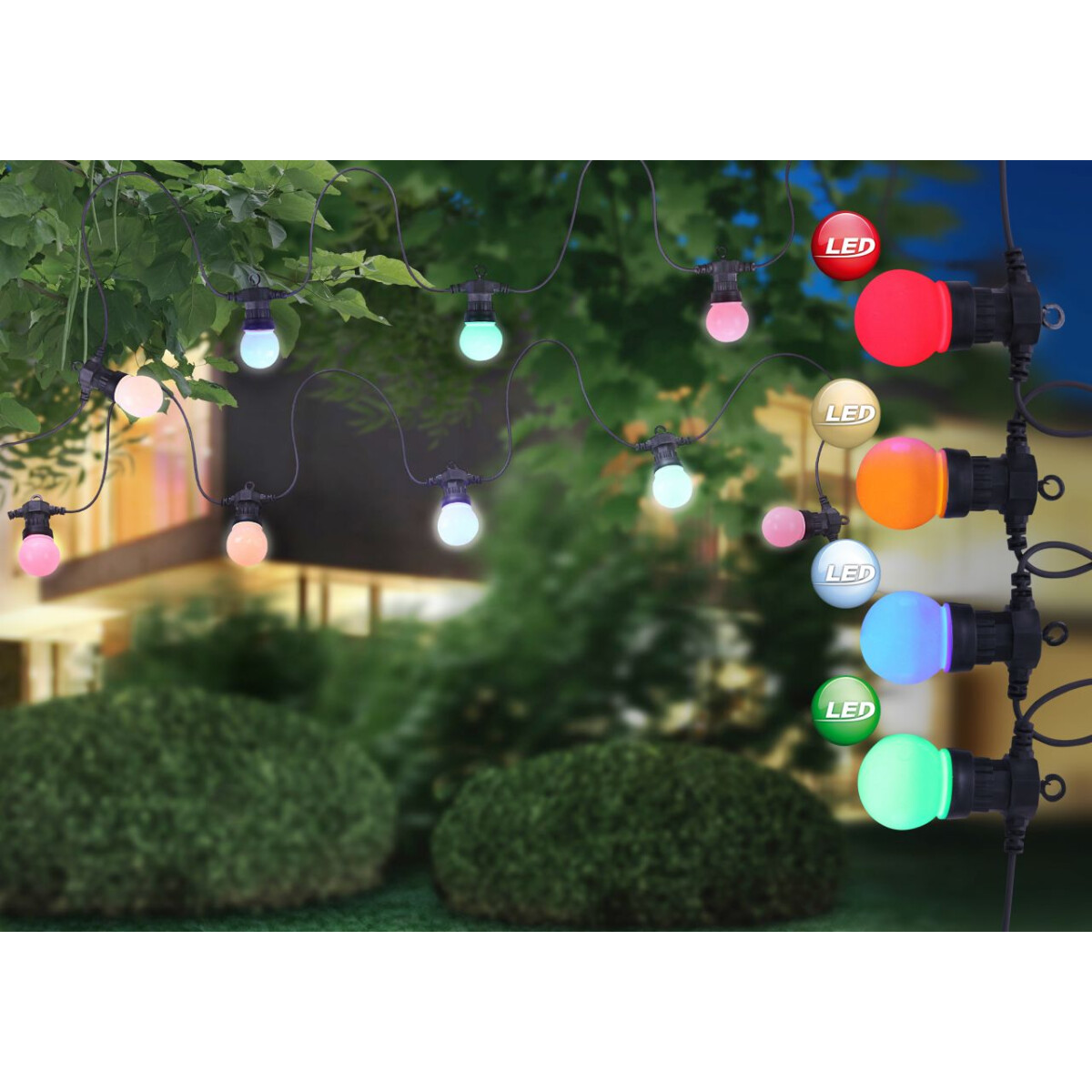 Nirvana Led Lichterkette Kunststoff Schwarz, 10X Led