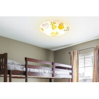 Globo 40607 Kiddy Deckenleuchte Metall Weiß, 2X E27 Il