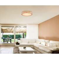 Rainer Deckenleuchte Metall Holzoptik, Led 3