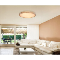 Rainer Deckenleuchte Metall Holzoptik, Led 2