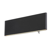 Globo 41751-8B Siegfried Wandleuchte Aluminium Schwarz, Led 