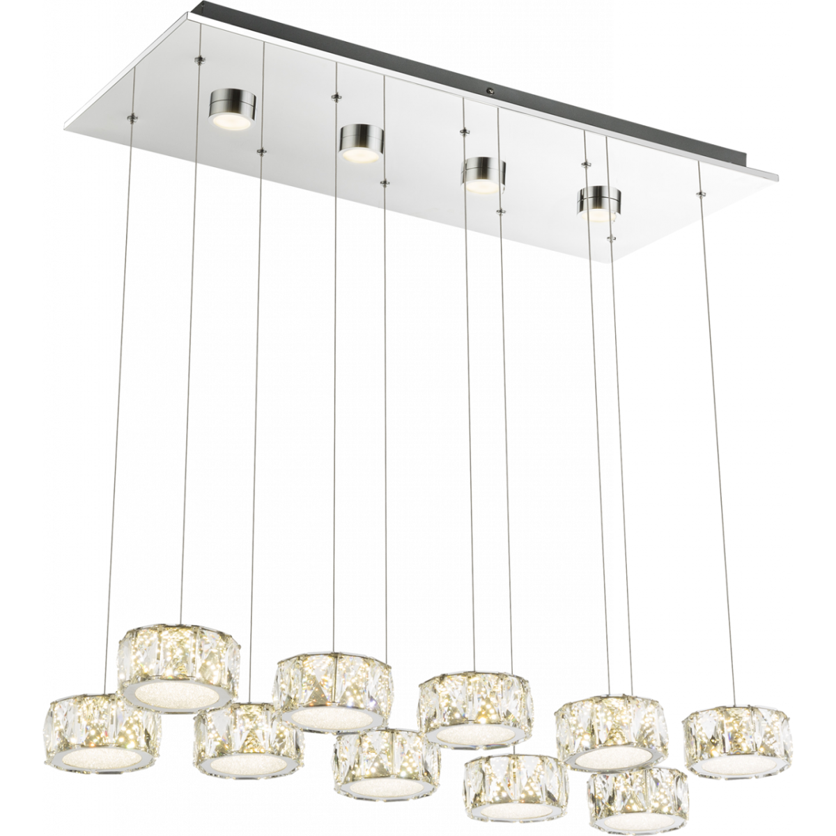 Amur Hängeleuchte Metall Verchromt, Led