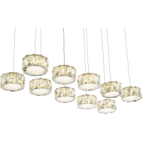 Amur Hängeleuchte Metall Verchromt, Led 3