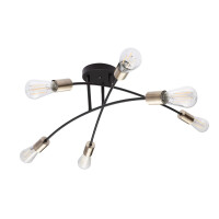Globo 54003-6 Sarini Deckenleuchte Metall Schwarz, 6X E27 4