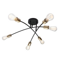Globo 54003-6 Sarini Deckenleuchte Metall Schwarz, 6X E27 5