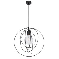Globo 54003H1 Sarini Hängeleuchte Metall Schwarz, 1X E2