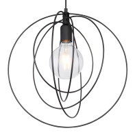 Globo 54003H1 Sarini Hängeleuchte Metall Schwarz, 1X E2