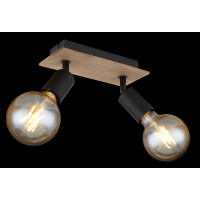 Globo 54008-2H Martha Strahler Metall Schwarz, 2X E27 3