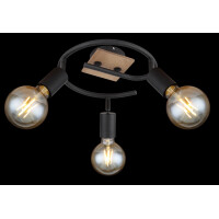 Globo 54008-3H Martha Strahler Metall Schwarz, 3X E27 3