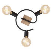 Globo 54008-3H Martha Strahler Metall Schwarz, 3X E27 5