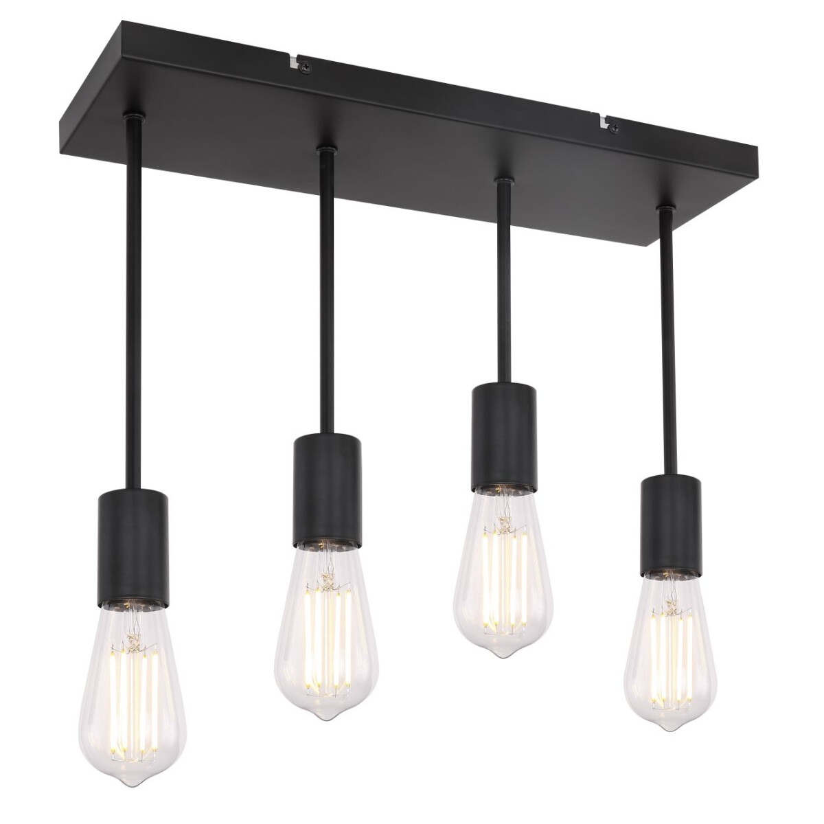 Martha Deckenleuchte Metall Schwarz, 4X E27
