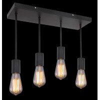 Martha Deckenleuchte Metall Schwarz, 4X E27 2