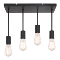 Martha Deckenleuchte Metall Schwarz, 4X E27 4