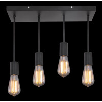 Martha Deckenleuchte Metall Schwarz, 4X E27 5