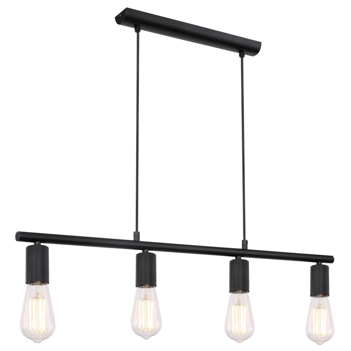 Martha Hängeleuchte Metall Schwarz, 4X E27