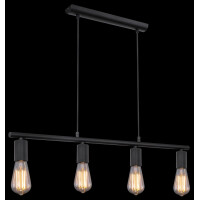 Globo 54008-4H Martha Hängeleuchte Metall Schwarz, 4X E