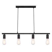 Globo 54008-4H Martha Hängeleuchte Metall Schwarz, 4X E