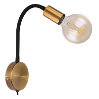 Globo 54010-1W Eddy Wandleuchte Metall Goldfarben, 1X E27 3