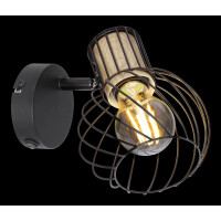Globo 54012-1S Luise Strahler Metall Schwarz, 1X E27 3