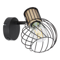 Globo 54012-1S Luise Strahler Metall Schwarz, 1X E27 4