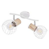 Globo 54012-2 Luise Strahler Metall Weiß, 2X E27 3