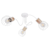 Globo 54012-3 Luise Deckenleuchte Metall Weiß, 3X E27 
