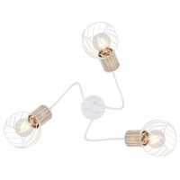 Globo 54012-3 Luise Deckenleuchte Metall Weiß, 3X E27 