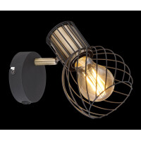 Globo 54013-1 Argusto Strahler Metall Schwarz Matt, 1X E27 3