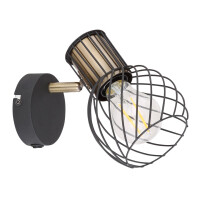 Globo 54013-1 Argusto Strahler Metall Schwarz Matt, 1X E27 4