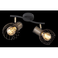 Globo 54013-2 Argusto Strahler Metall Schwarz Matt, 2X E27 3
