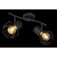 Globo 54017-2 Priska Strahler Metall Schwarz, 2X E27 3